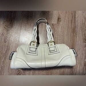 COACH Vintage Signature 10048 Mia Satchel Plaid Laser good condition